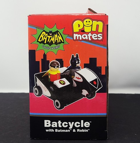 Batcycle Batman & Robin Pin Mates Gold Collection Wooden Collectible Exclusive - Picture 2 of 5
