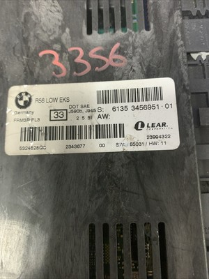 MINI Cooper S One R56 Frm3r 3456951 ECU Footwell Light Module Low  