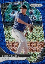 2020 Prizm Baseball Blue Disco Prizm Texas Rangers - Brock Burke /199 #195