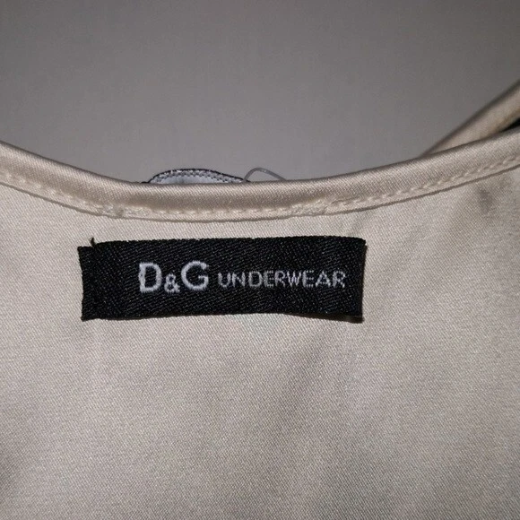 Dolce & Gabbana Vintage black white Silky Satin Lace Corset Cami Camisole Top S - Image 3 of 4