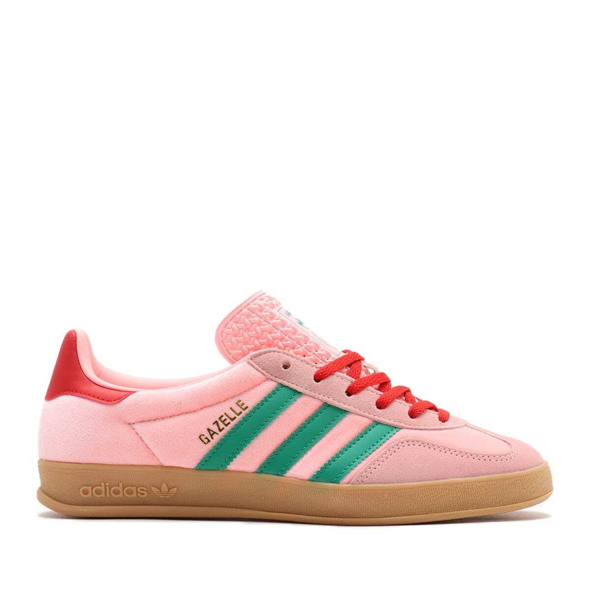 JI2713 adidas Originals Gazelle Indoor Court Green Glow Pink Gum