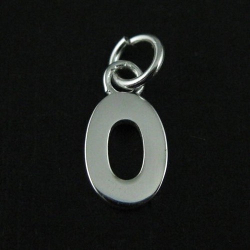 925 Sterling Silver Letter Charms, A-Z Letter Pendant (1 piece) - Picture 16 of 27