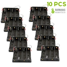 10x AA Battery Holder Case Box with Wire Leads for 4X Series AA Batteries 6V US