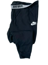  NIKE $60 RALLY JOGGER PANTS Women's Sweatpants Black Just do it band 3X