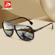 DUBERY Men Square Sports Polarized Sunglasses Driving Fishing Oversize Glasses