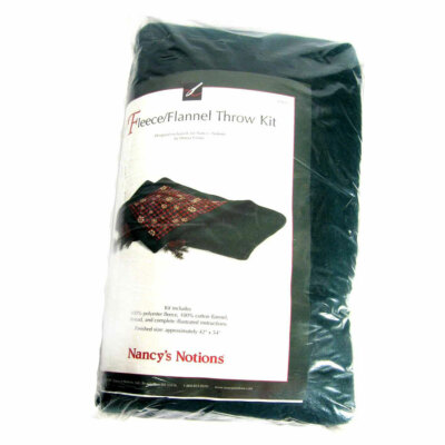New Nancy's Notions Fleece Flannel Throw Kit, Fabric Thread Instructions 42''x54''