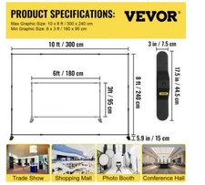 Vevor TE-15LE Adjustable 10 X 8 Photo Background/Banner Stand NEW 