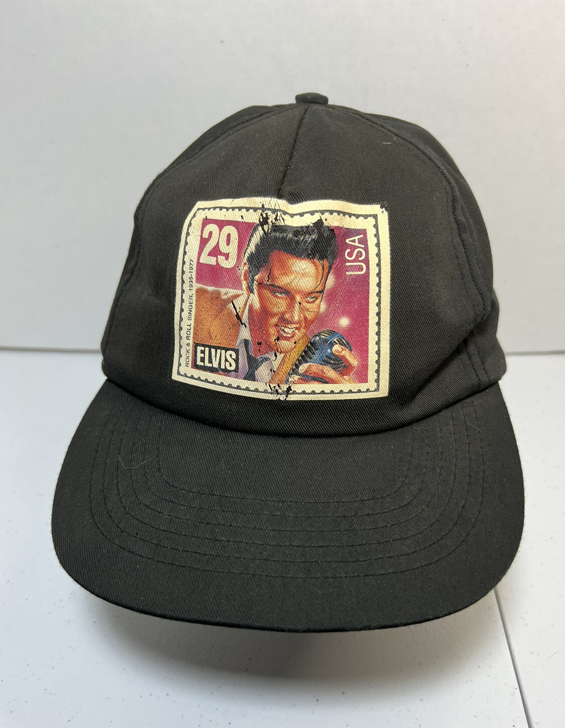 Vintage Elvis Presley 29 Cent Stamp SnapBack Hat Go… - Gem