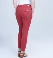 SEVEN 7 LIMITED EDITION HIGH RISE SKINNY JEAN $69 RED SPANDEX SZ 10