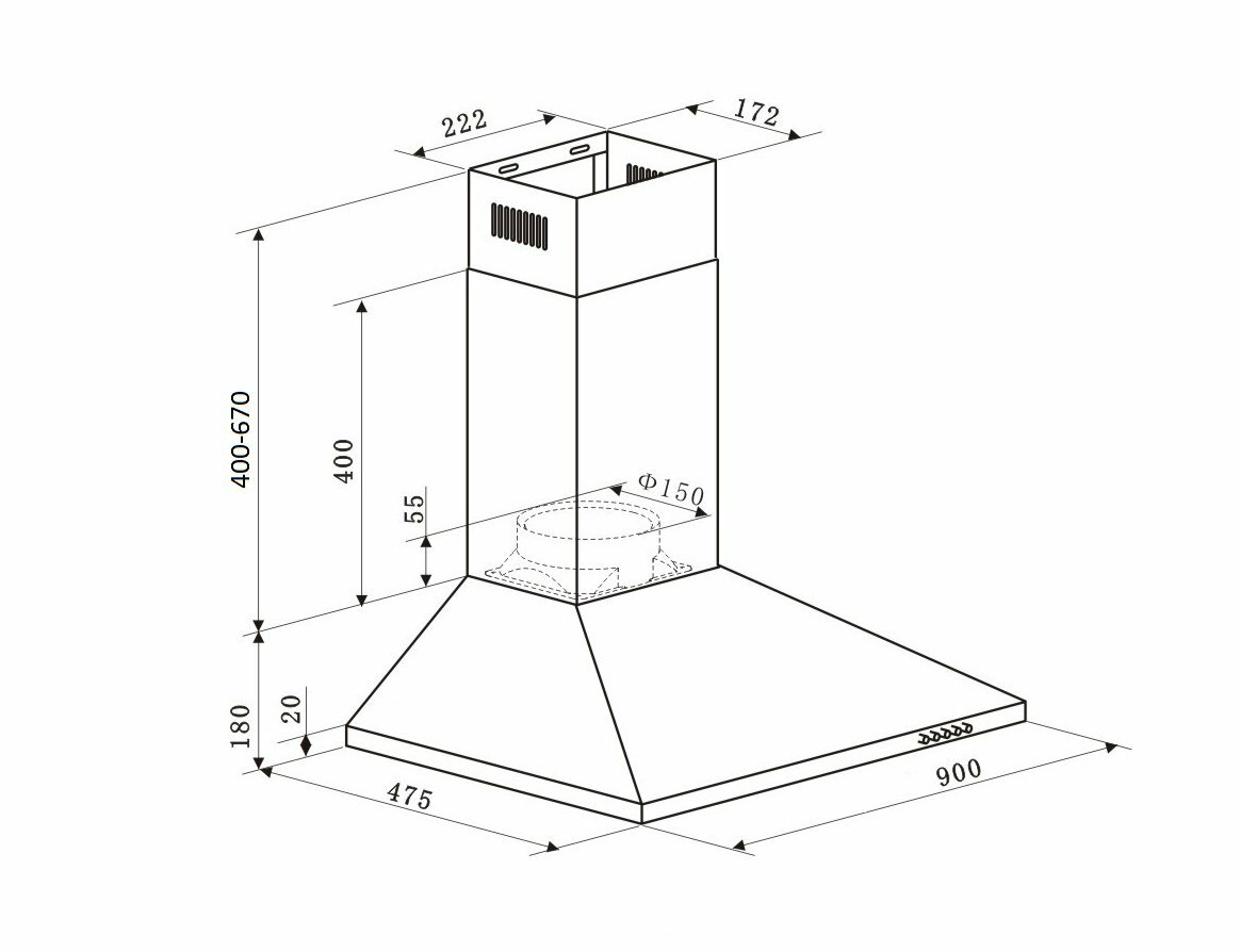 cookology cooker hood 90cm
