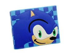 Sonic The Hedgehog Big Character Face Blue Bi-Fold Wallet