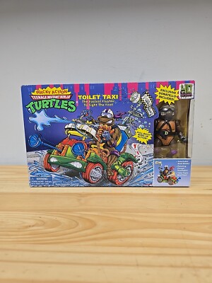 Teenage Mutant Ninja Turtles TOILET TAXI & DONATELLO Playmates *NEW*FREE SHIP* 