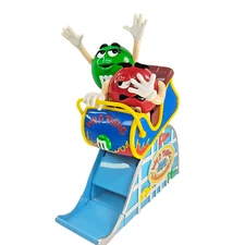 M&M's Wild Thing Roller Coaster Candy Dispenser Red and Green Thrill Ride