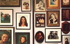 Johnny Cash Home Wall of June Carter Family Photos  Vintage Postcard