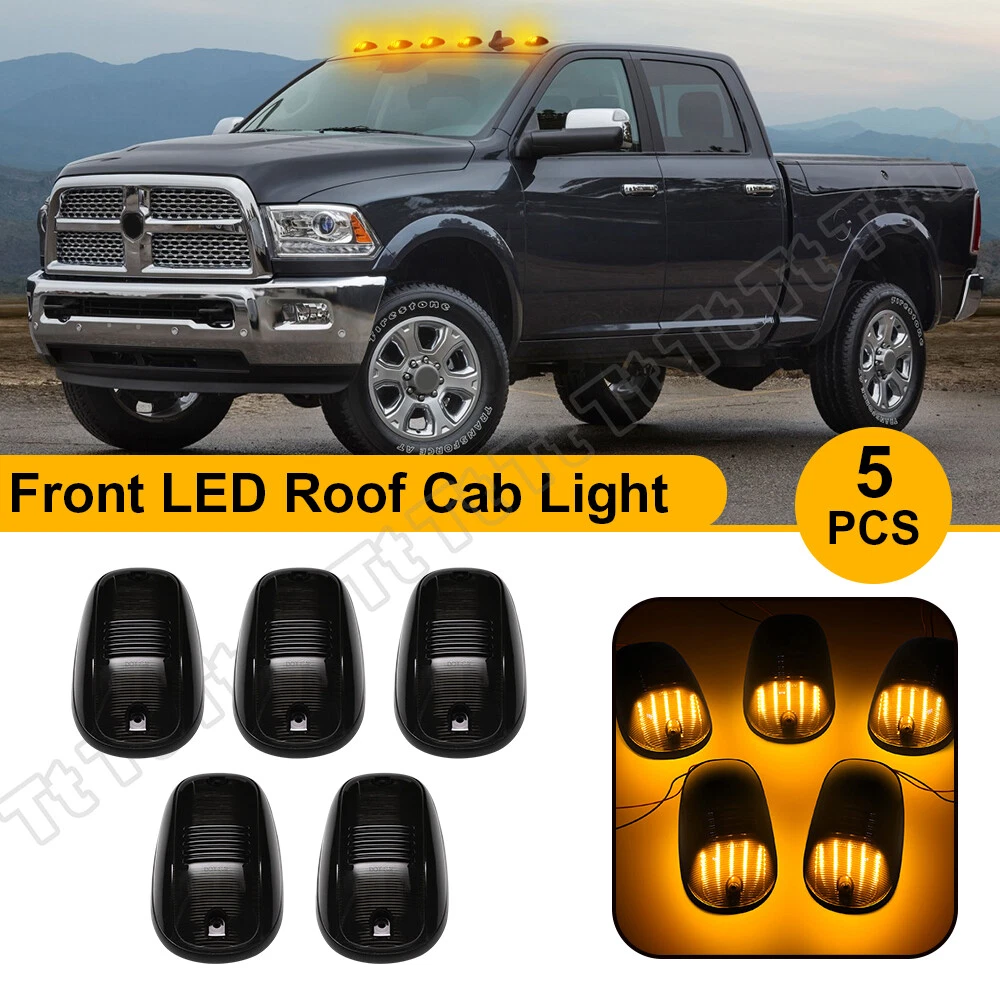 For 03-18 Dodge Ram 1500 2500 3500 Truck LED Cab Roof Marker Running Light Smoke