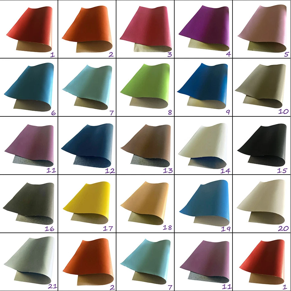 FYVIE STAR FABRICS LTD. Plain Coloured Faux PU Fabric Backed Leather Sheets A4 Bows Crafts Code # 374