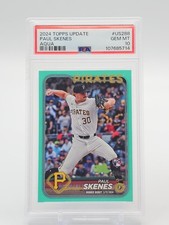 PAUL SKENES 2024 TOPPS UPDATE AQUA ROOKIE RC #US288 PIRATES PSA 10 Q6482