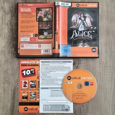 PC - DVD ROM   Alice Madness Returns - American McGee Game - im Wunderland   CIB