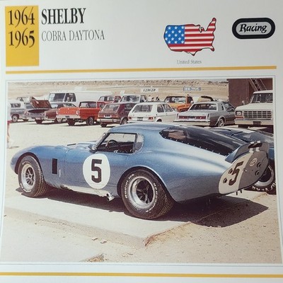Shelby Cobra Daytona Picture Spec Info Collector Card Vintage Retro Decor   