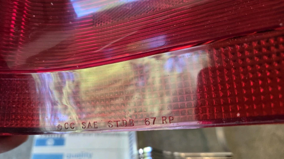 1967 Plymouth Belvedere Satellite Left Taillight Lens 2606761 Mopar - Image 4 of 4