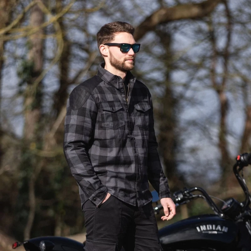 MotoBull Woody Flannel Shacket Shirt Aa Grey, photo 3 of 7