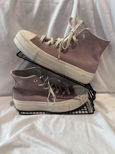 Converse Chuck Taylor All Star scamosciate rosa polvere UK 6