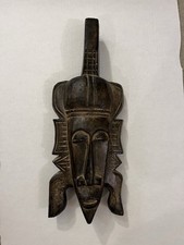 Hand Carved Wood Tribal Mask - Vintage Wall Hanger Large 17  Made In Indonesia