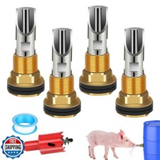 4PCS Pig Waterer Nipple, Automatic Pig Nipple Water Drinker for Barrel Kit, S...