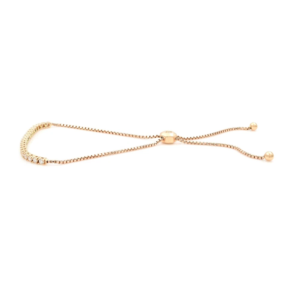 Rachel Koen Slider Diamond Bracelet 14K Rose Gold 0.50Cttw - Image 2 of 4