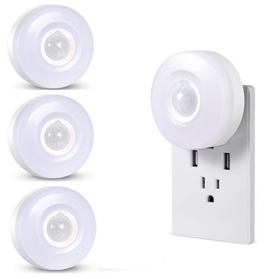 CREWEEL Night Light Plug in, Bright Motion Sensor Nightlights 200 Lumens, Sma...