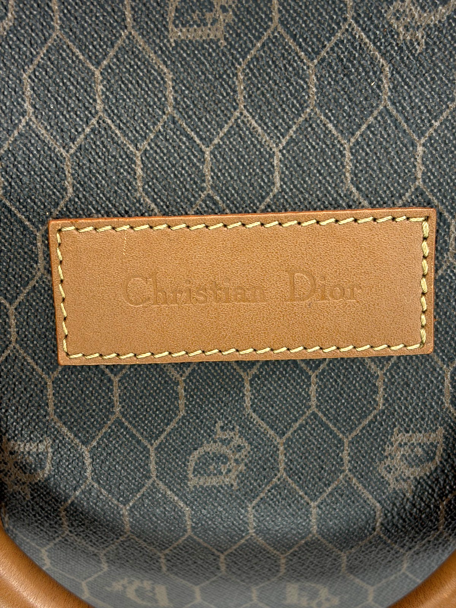 CHRISTIAN DIOR Vintage Honeycomb Monogram Boston Travel Bag