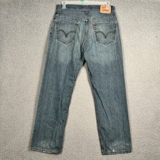 Levi's 559 Jeans Mens W34 L32 Blue Medium Wash Relaxed Straight Denim