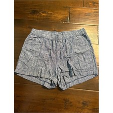 Old Navy Blue Womens Casual Linen-Blend Shorts