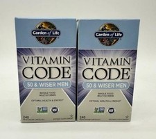 Garden of Life Vitamin Code 50 & Wiser Men's Multivitamin 240 Caps BB 5/26, 2pk