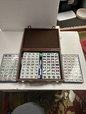 Vintage Mah Jong Set  Tri Color Triple Tone tiles