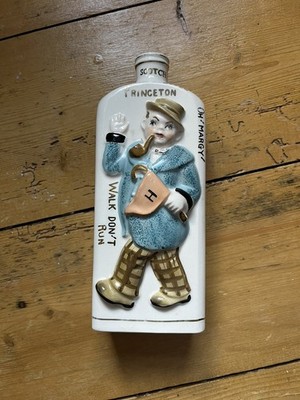 Vintage oder antike handbemalte Keramik SCOTCH Dekanter Flasche PRINCETON