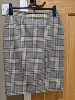 Boden British Tweed by MOON Wool Skirt Size 12L