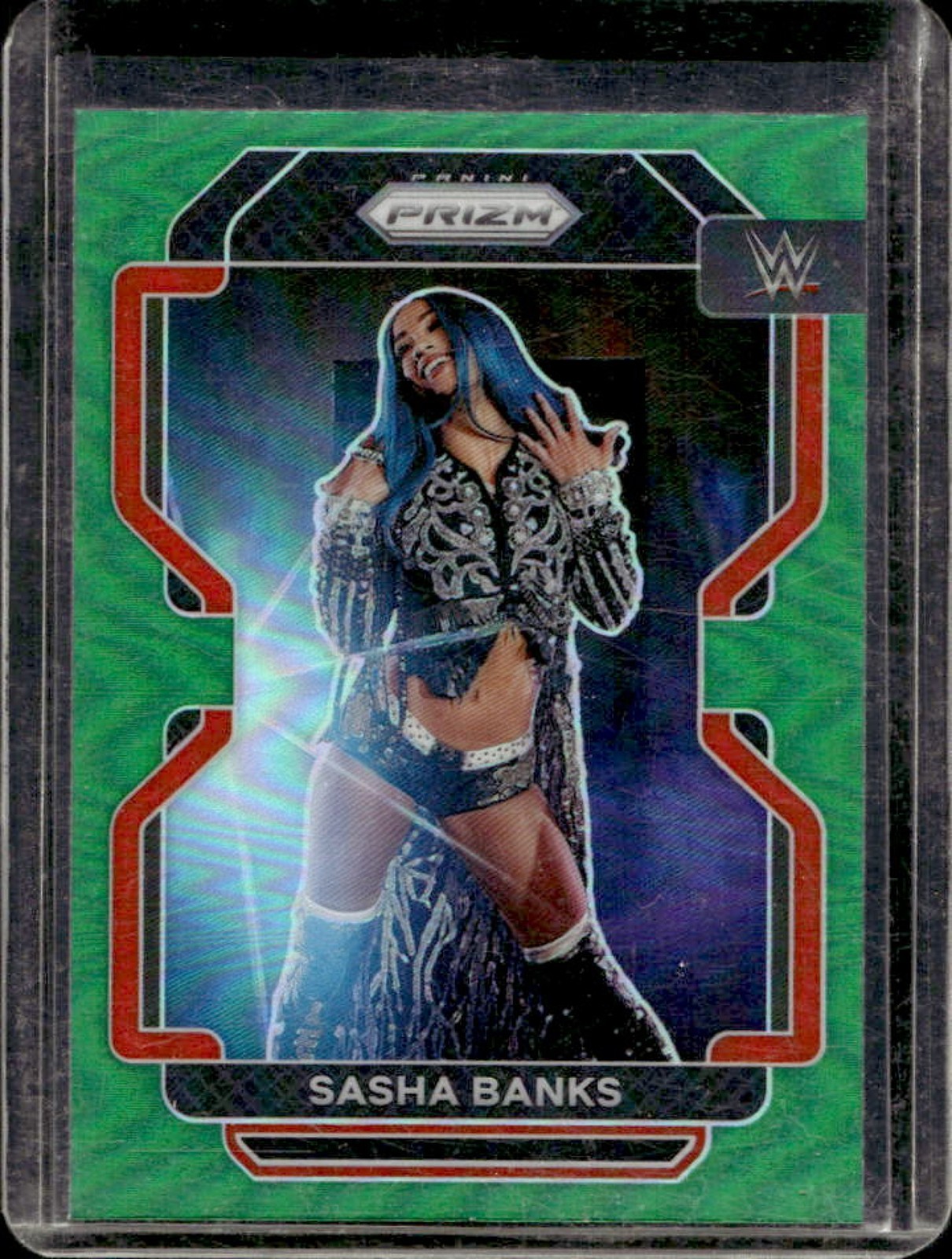 2022 Prizm WWE Sasha Banks Green #102