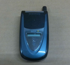 Vintage Sprint Sanyo VI-2300 Flip Phone Silver Cell Phone w/ Battery Untested No