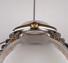 Rolex Datejust 36mm Yellow Gold Fluted Black Diamond Dial Jubilee Watch 8