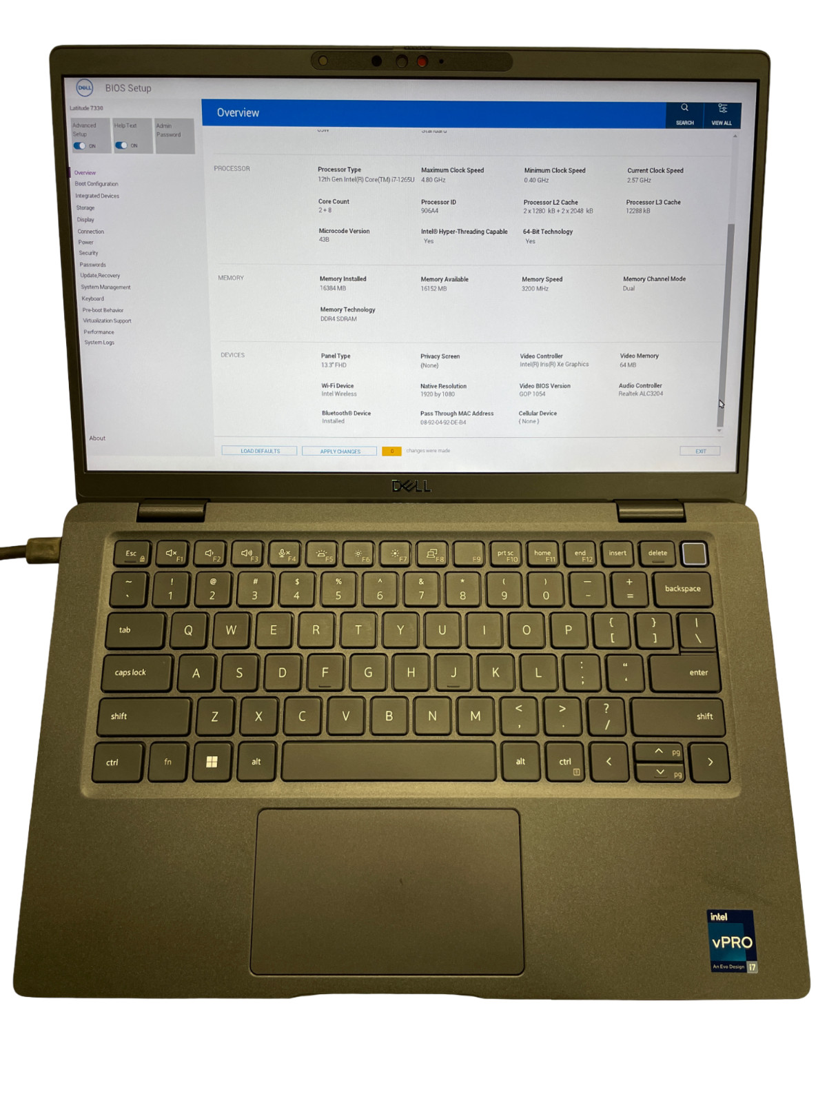 Dell Latitude 7330, 13.3-Inch Laptop, with Intel Core i7 12th Gen.