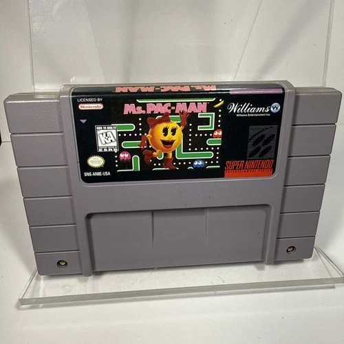 Ms. Pac-Man Pacman Super Nintendo SNES Original Authentic Genuine Game Tested