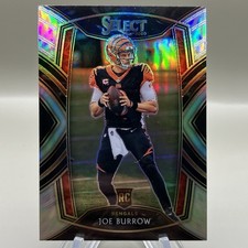 2020 Panini Select - Club Level Joe Burrow #246 Silver Prizm Rookie Card RC. rookie card picture
