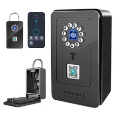 SFW New Smart Lock Boxes, Fingerprint Key Box Bluetooth Key Box with App Control