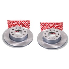 2X FEBI BREMSSCHEIBEN Ø256mm HINTEN PASSEND FÜR AUDI A3 SEAT ALTEA TOLEDO SKODA