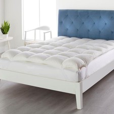 Goods Essence Down Alternative Mattress Topper 36×76in Plush Gusset Baffle Box