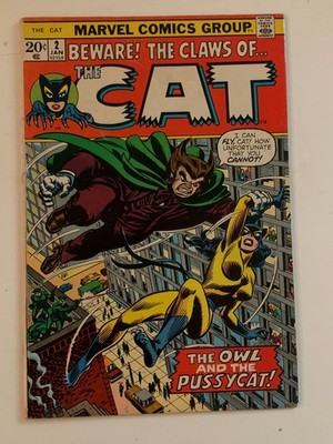BEWARE! THE CLAWS OF - THE CAT #2 F MARVEL COMICS 1973 BRONZE AGE