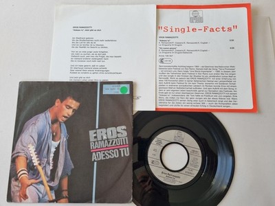 Eros Ramazzotti - Adesso Tu 7'' Vinyl Germany/ WITH PROMO SHEETS