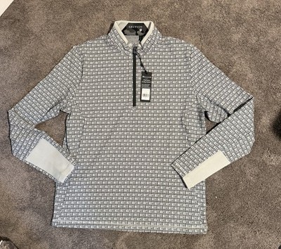 Greyson Monogram Jacquard 1/4 Zip Pullover Mens Size Medium Arvon INV12677980