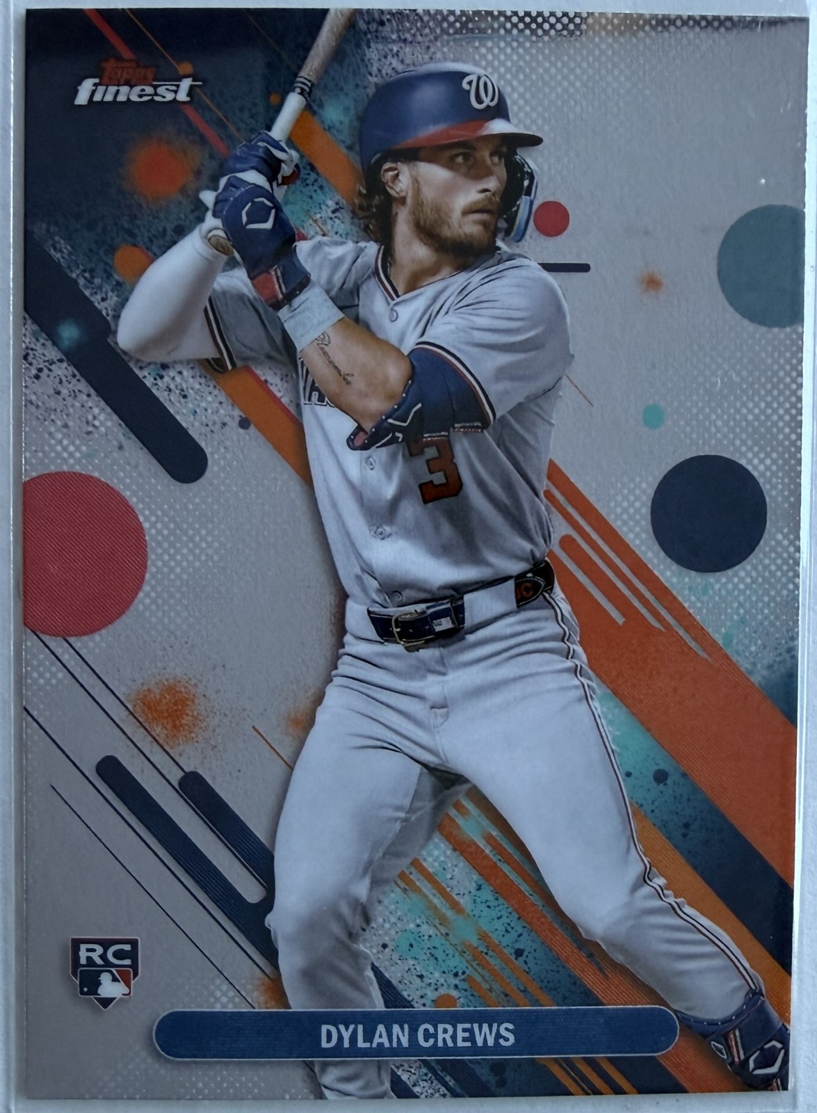 2025 Topps Baseball Finest Dylan Crews Common #34 RC Washington Nationals